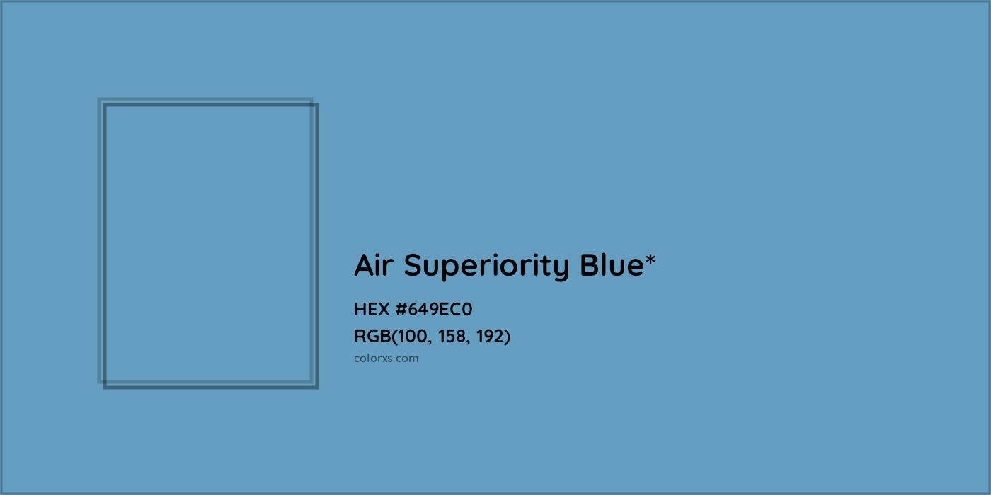HEX #649EC0 Color Name, Color Code, Palettes, Similar Paints, Images