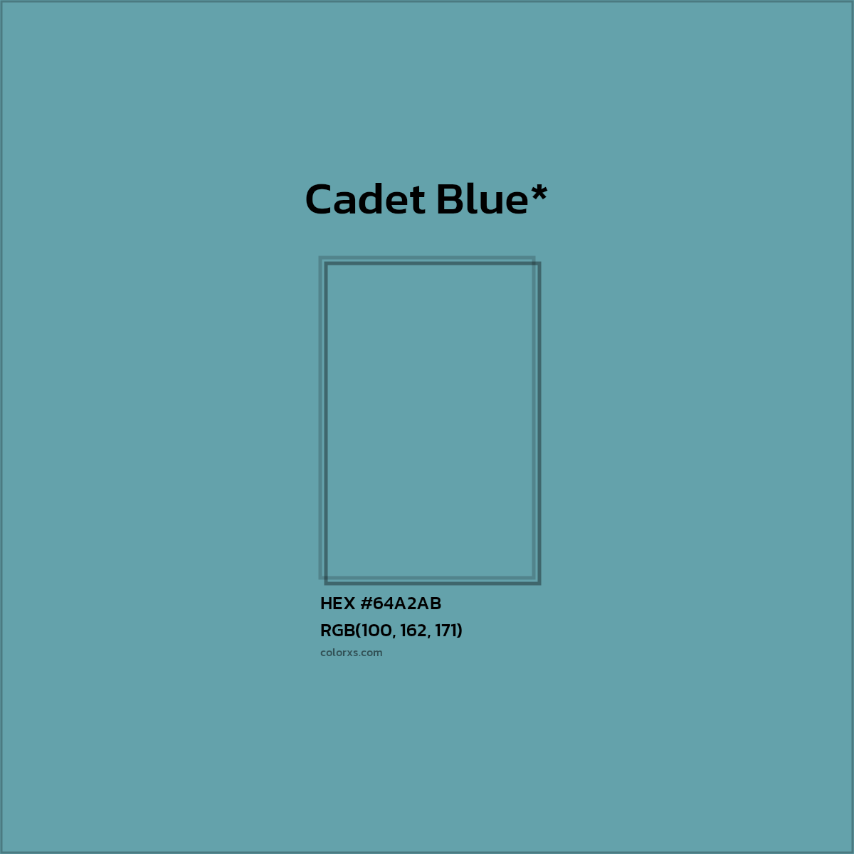HEX #64A2AB Color Name, Color Code, Palettes, Similar Paints, Images