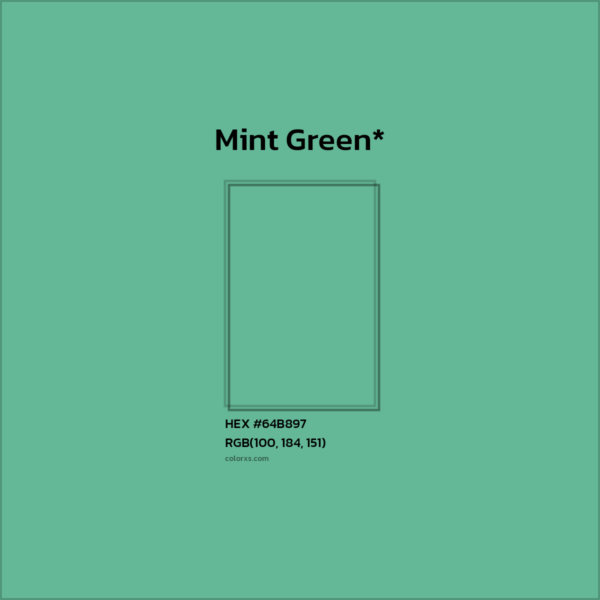 HEX #64B897 Color Name, Color Code, Palettes, Similar Paints, Images