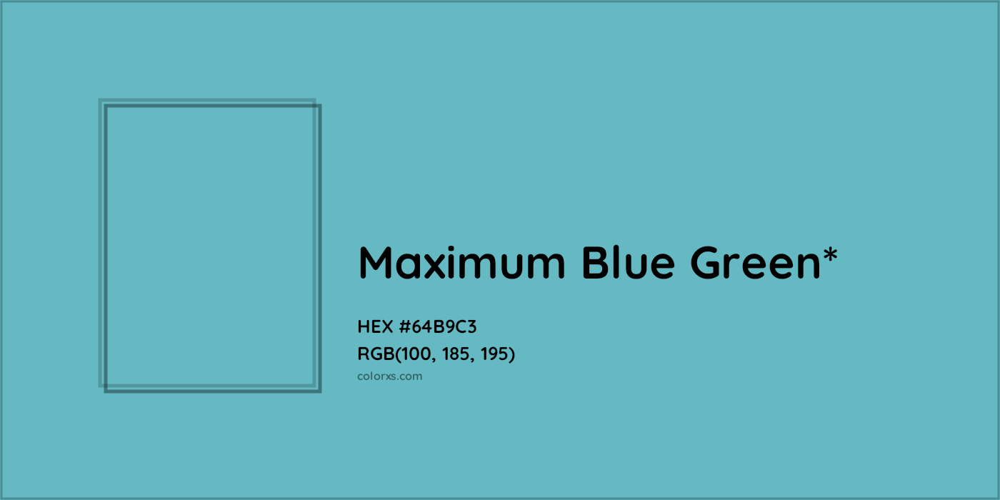 HEX #64B9C3 Color Name, Color Code, Palettes, Similar Paints, Images
