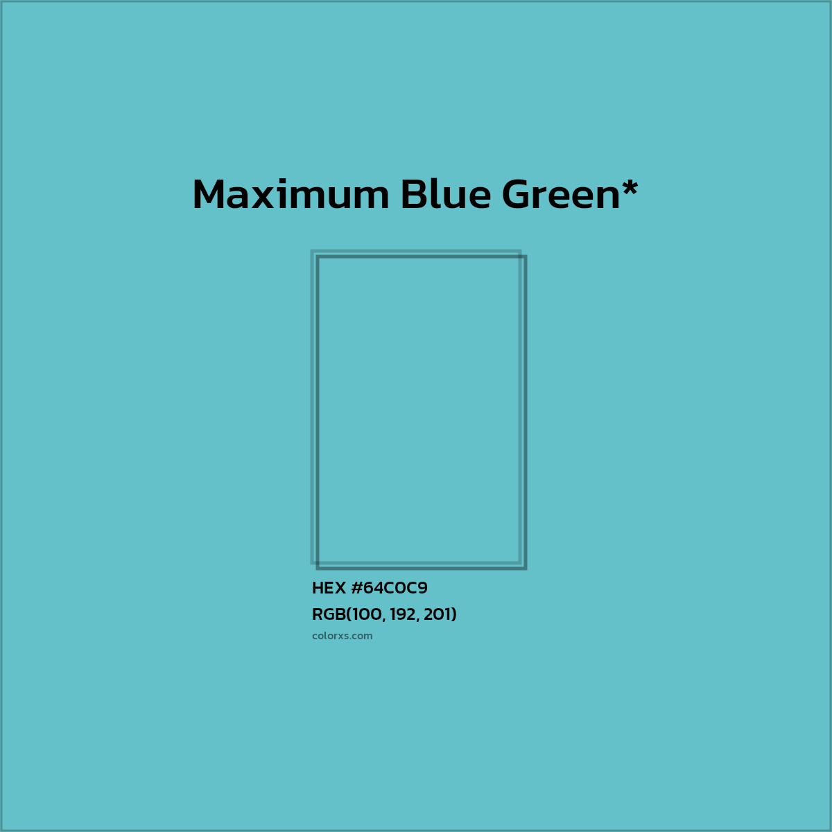 HEX #64C0C9 Color Name, Color Code, Palettes, Similar Paints, Images