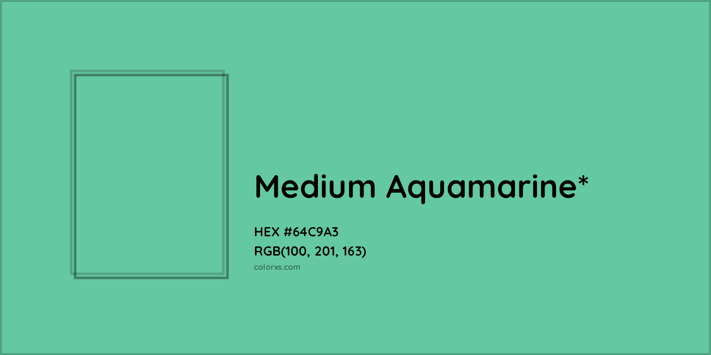 HEX #64C9A3 Color Name, Color Code, Palettes, Similar Paints, Images