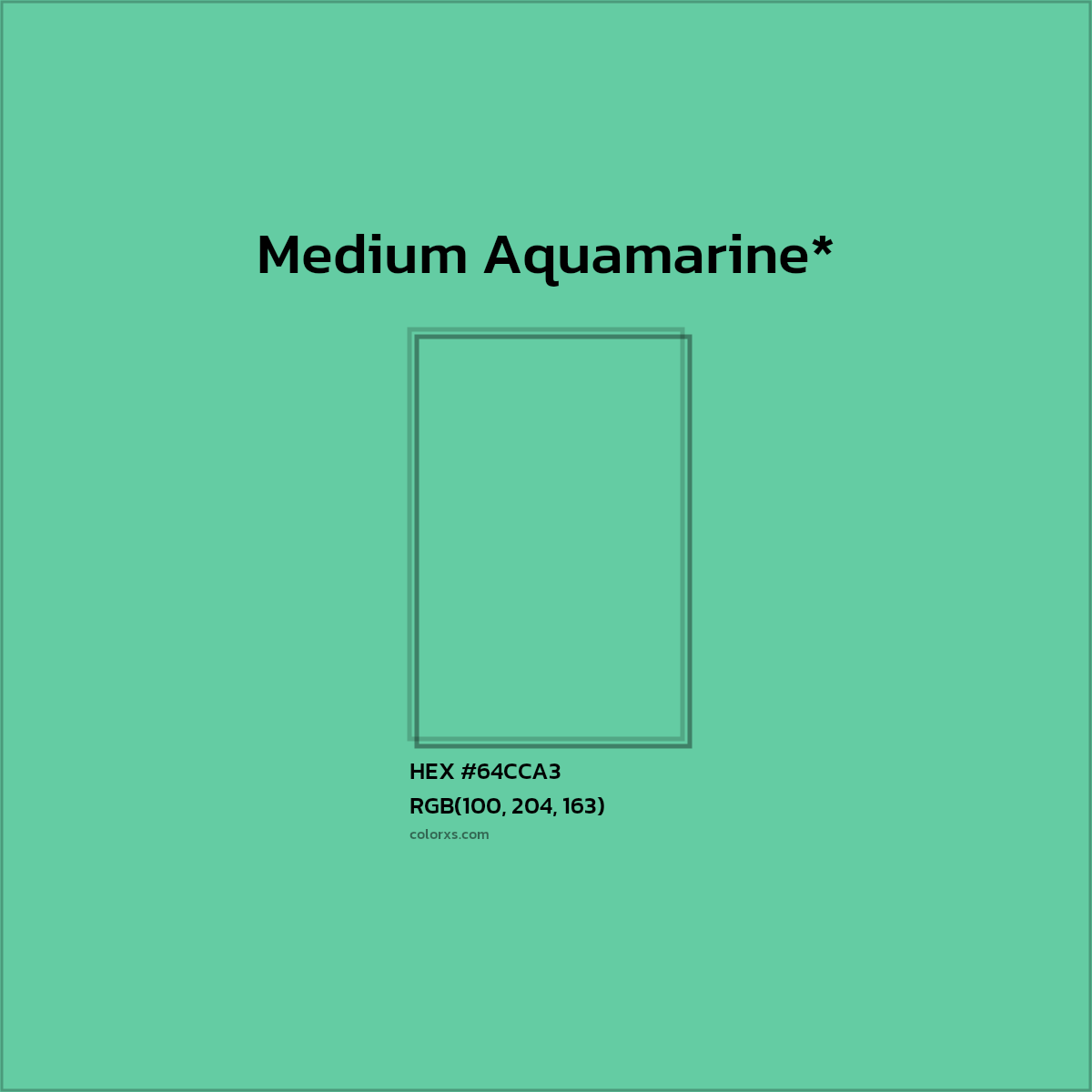HEX #64CCA3 Color Name, Color Code, Palettes, Similar Paints, Images