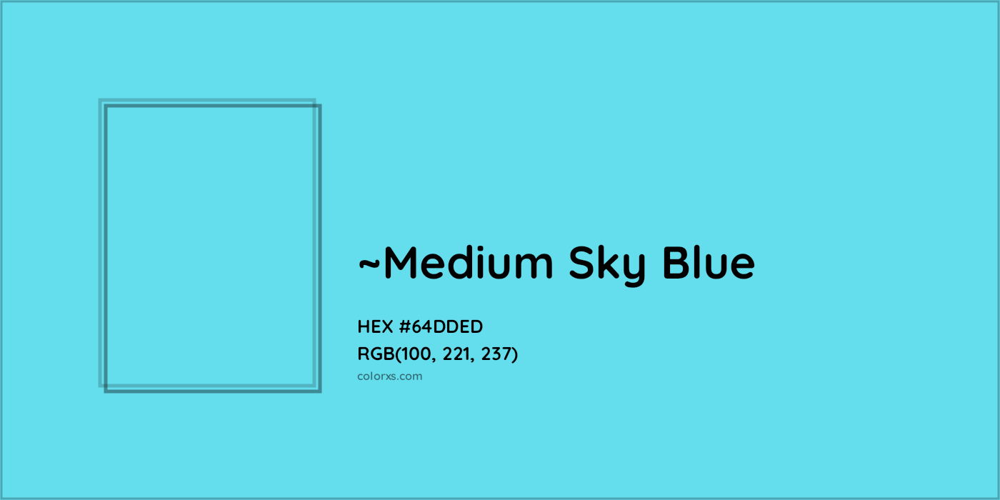 HEX #64DDED Color Name, Color Code, Palettes, Similar Paints, Images