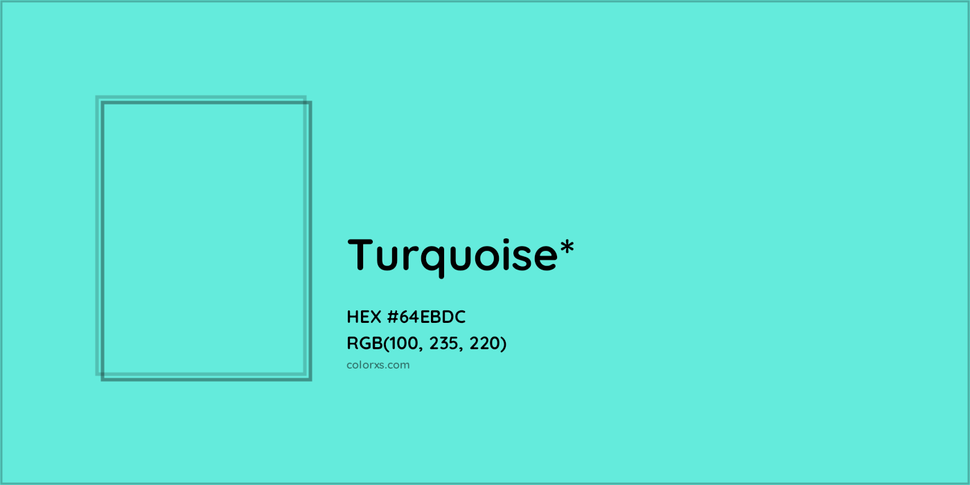HEX #64EBDC Color Name, Color Code, Palettes, Similar Paints, Images