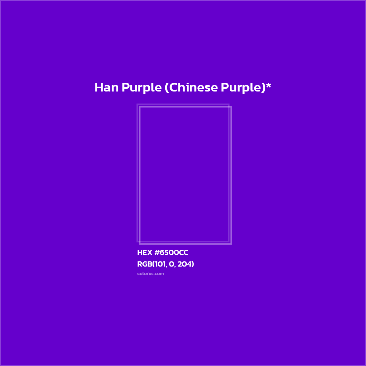 HEX #6500CC Color Name, Color Code, Palettes, Similar Paints, Images