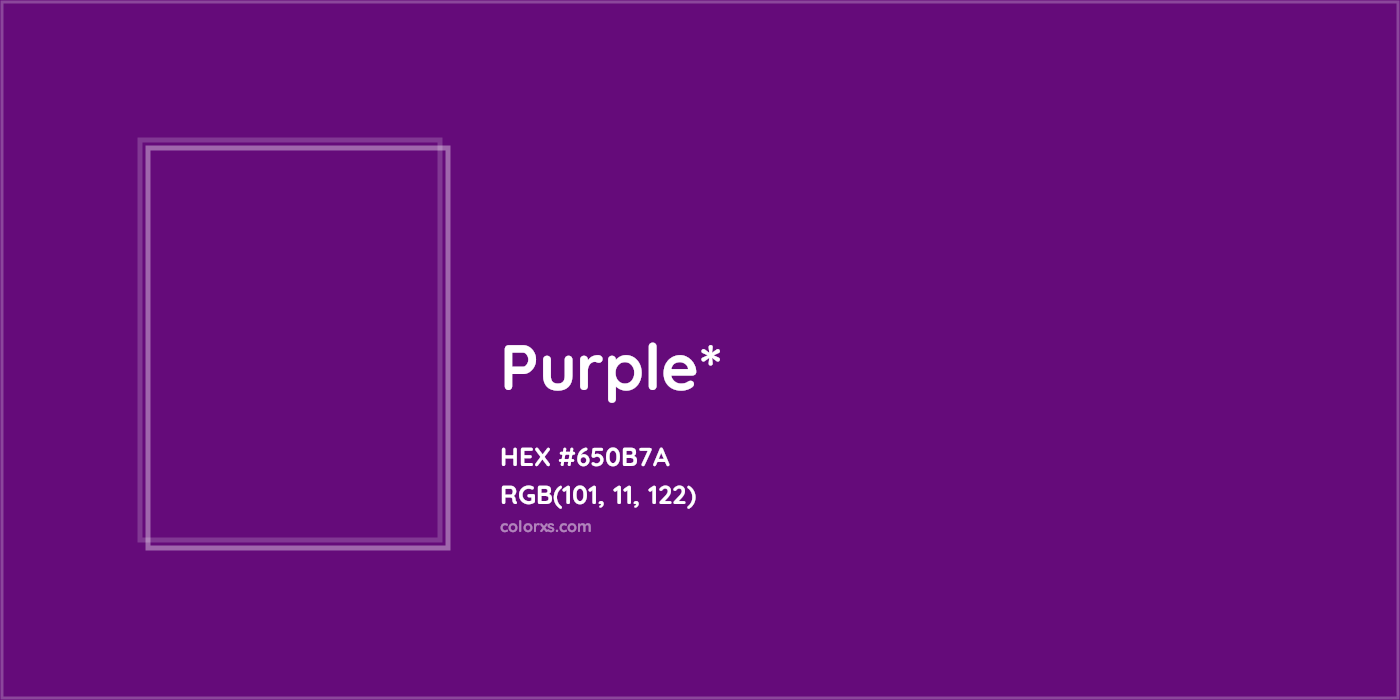 HEX #650B7A Color Name, Color Code, Palettes, Similar Paints, Images
