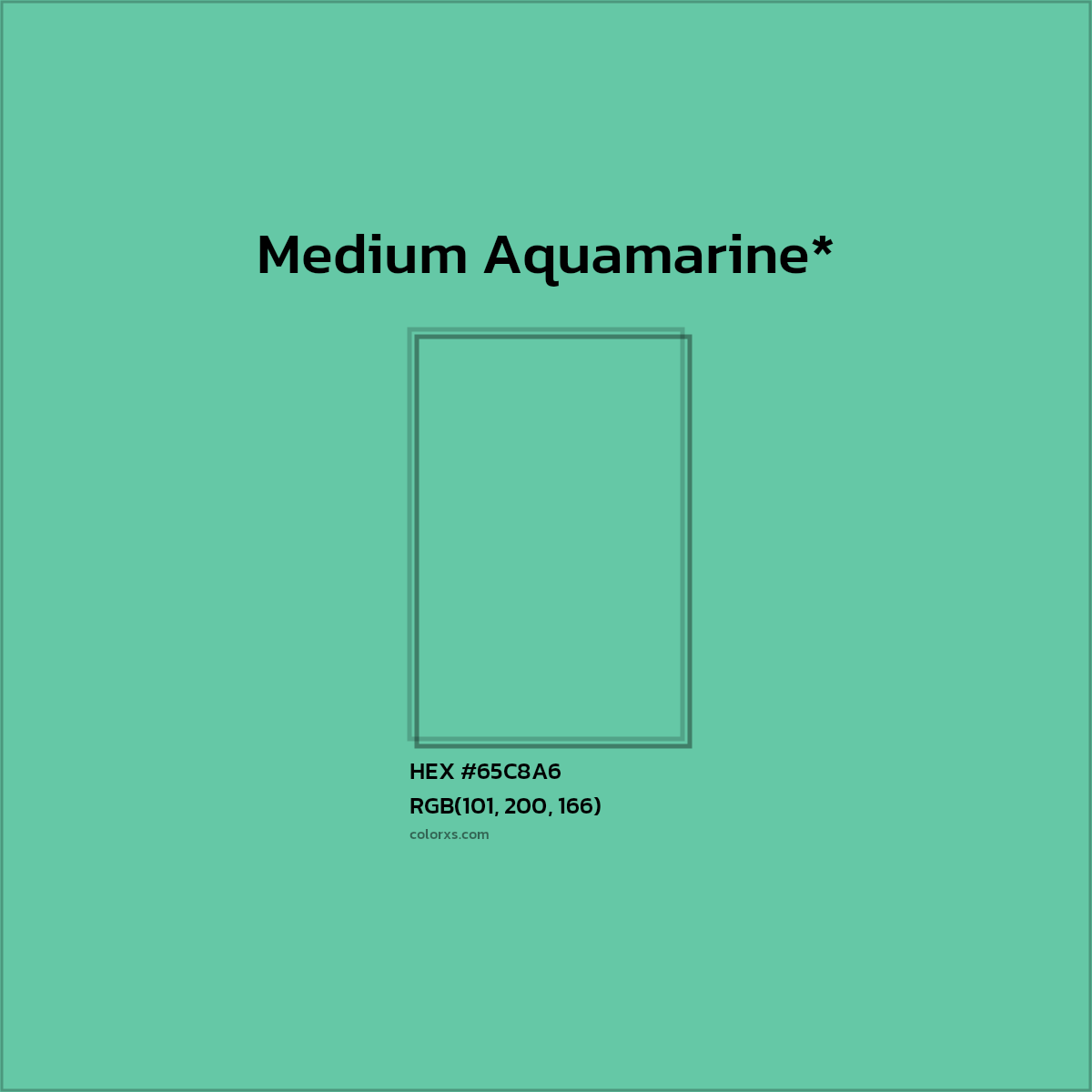 HEX #65C8A6 Color Name, Color Code, Palettes, Similar Paints, Images