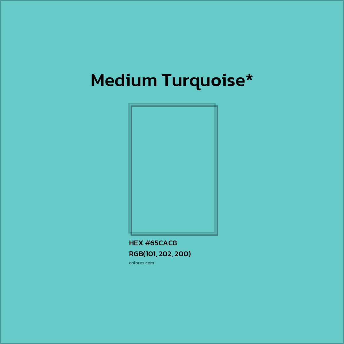 HEX #65CAC8 Color Name, Color Code, Palettes, Similar Paints, Images