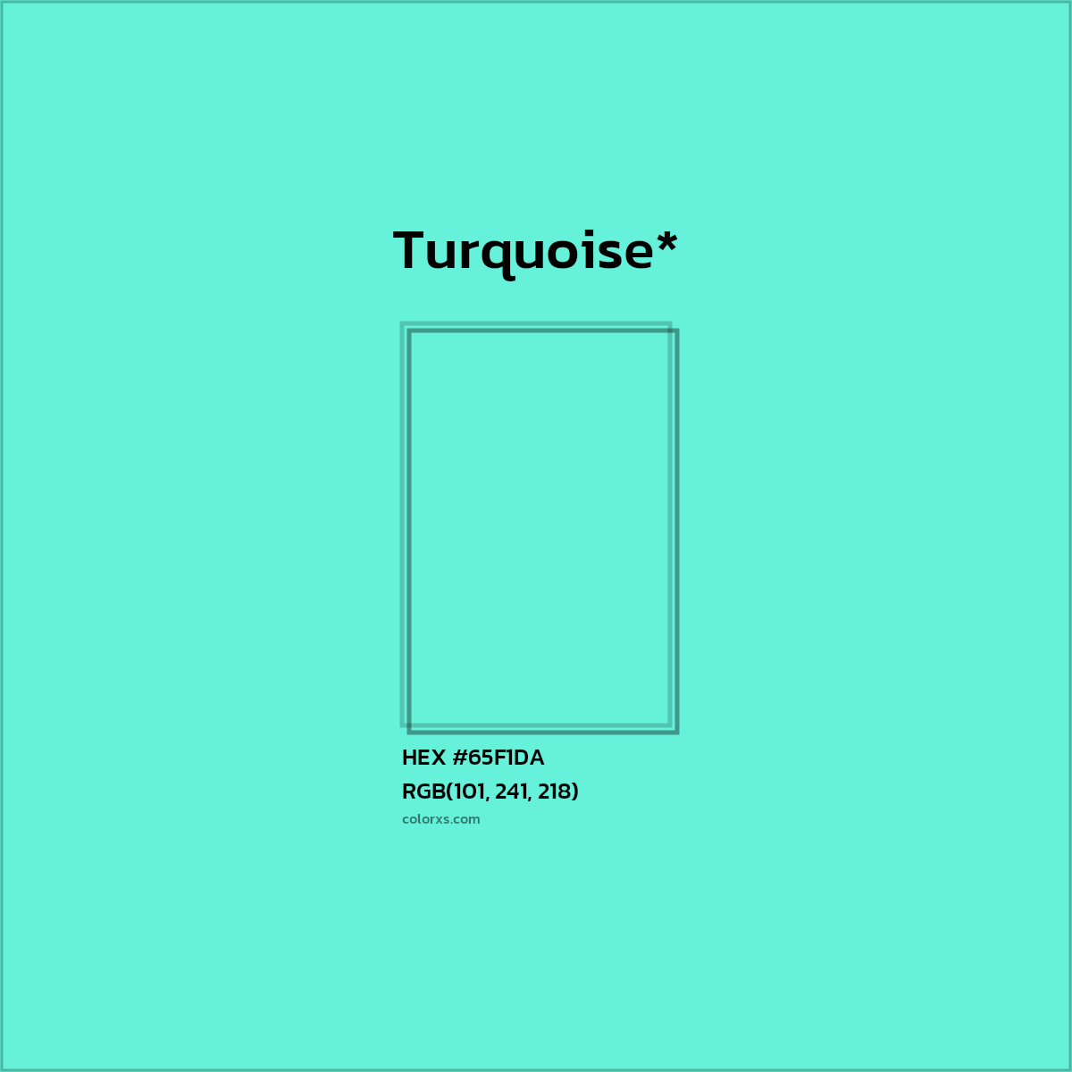 HEX #65F1DA Color Name, Color Code, Palettes, Similar Paints, Images