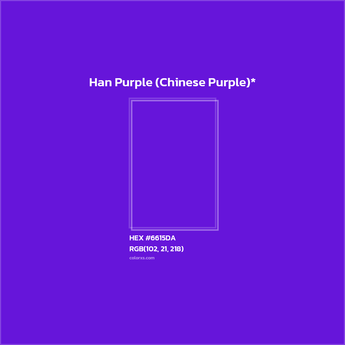 HEX #6615DA Color Name, Color Code, Palettes, Similar Paints, Images