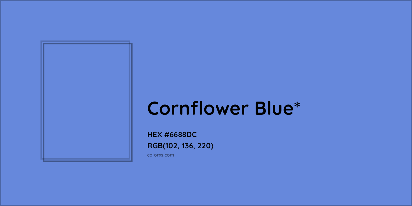 HEX #6688DC Color Name, Color Code, Palettes, Similar Paints, Images