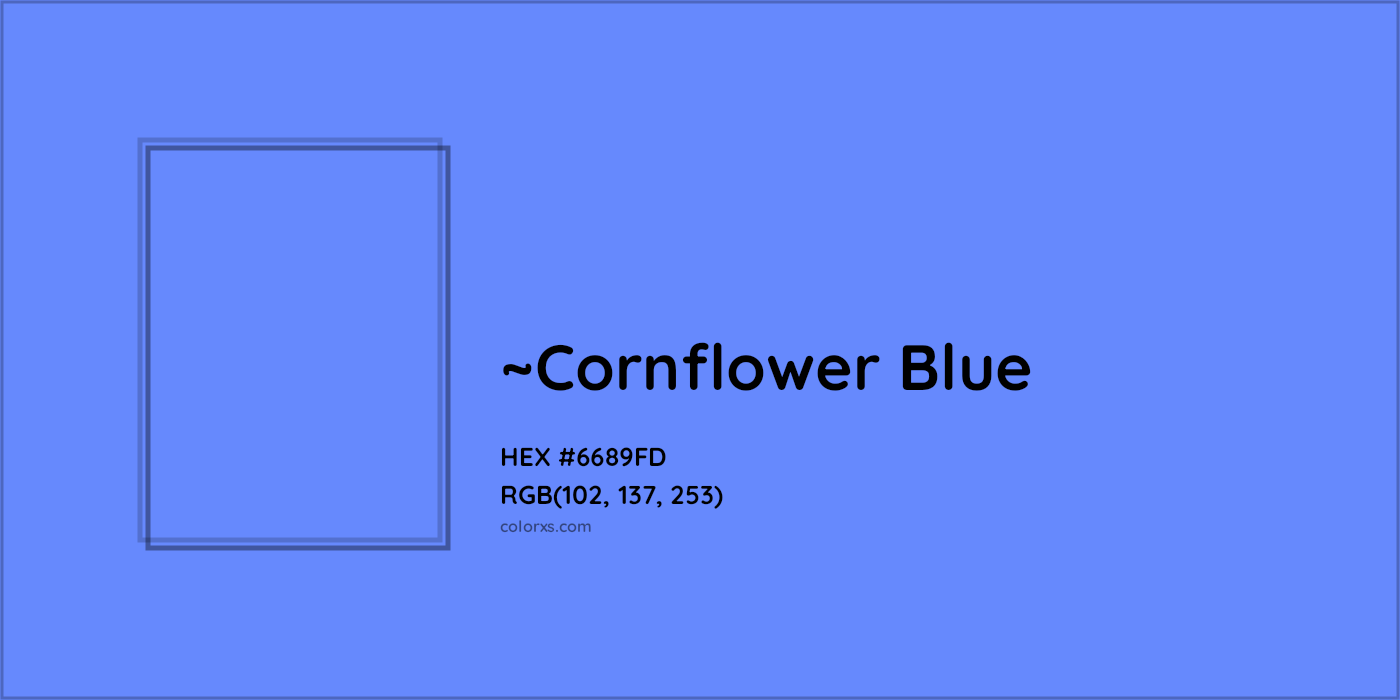 HEX #6689FD Color Name, Color Code, Palettes, Similar Paints, Images