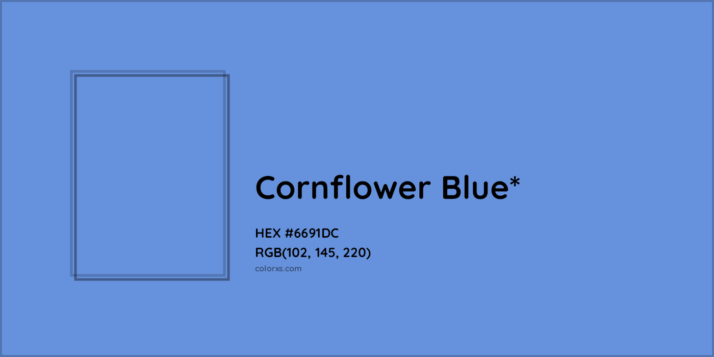 HEX #6691DC Color Name, Color Code, Palettes, Similar Paints, Images