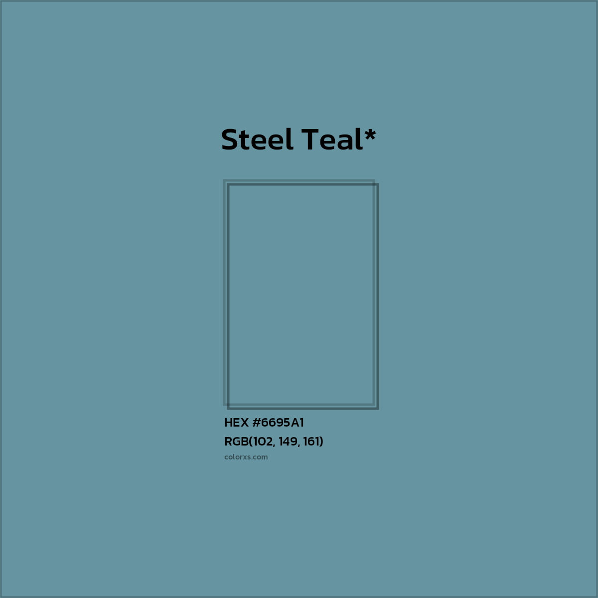 HEX #6695A1 Color Name, Color Code, Palettes, Similar Paints, Images