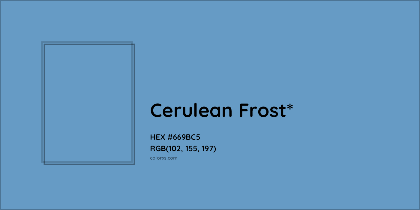 HEX #669BC5 Color Name, Color Code, Palettes, Similar Paints, Images