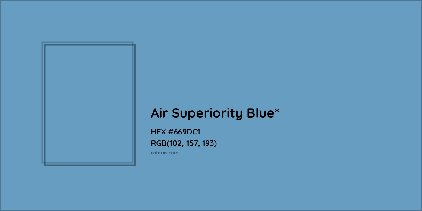 HEX #669DC1 Color Name, Color Code, Palettes, Similar Paints, Images