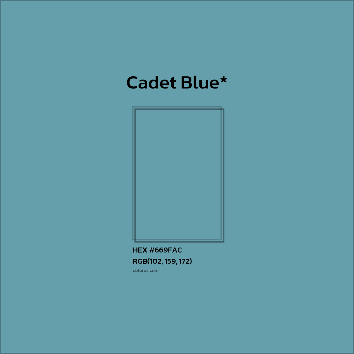 HEX #669FAC Color Name, Color Code, Palettes, Similar Paints, Images