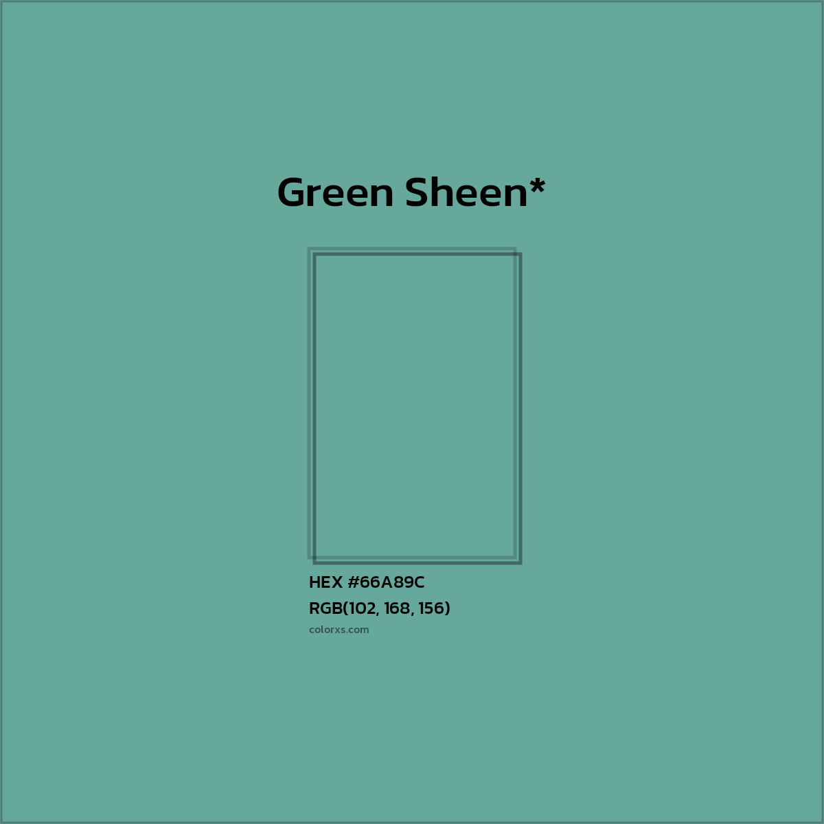 HEX #66A89C Color Name, Color Code, Palettes, Similar Paints, Images