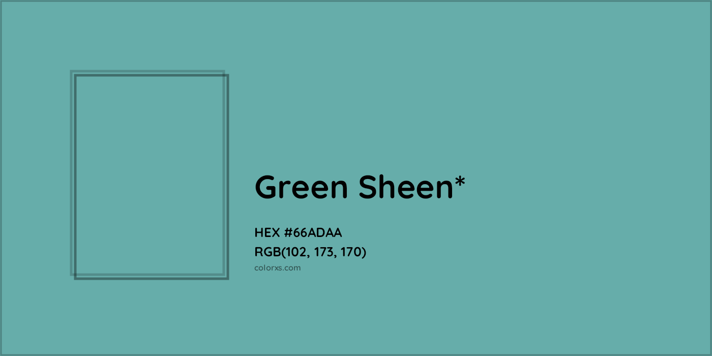 HEX #66ADAA Color Name, Color Code, Palettes, Similar Paints, Images