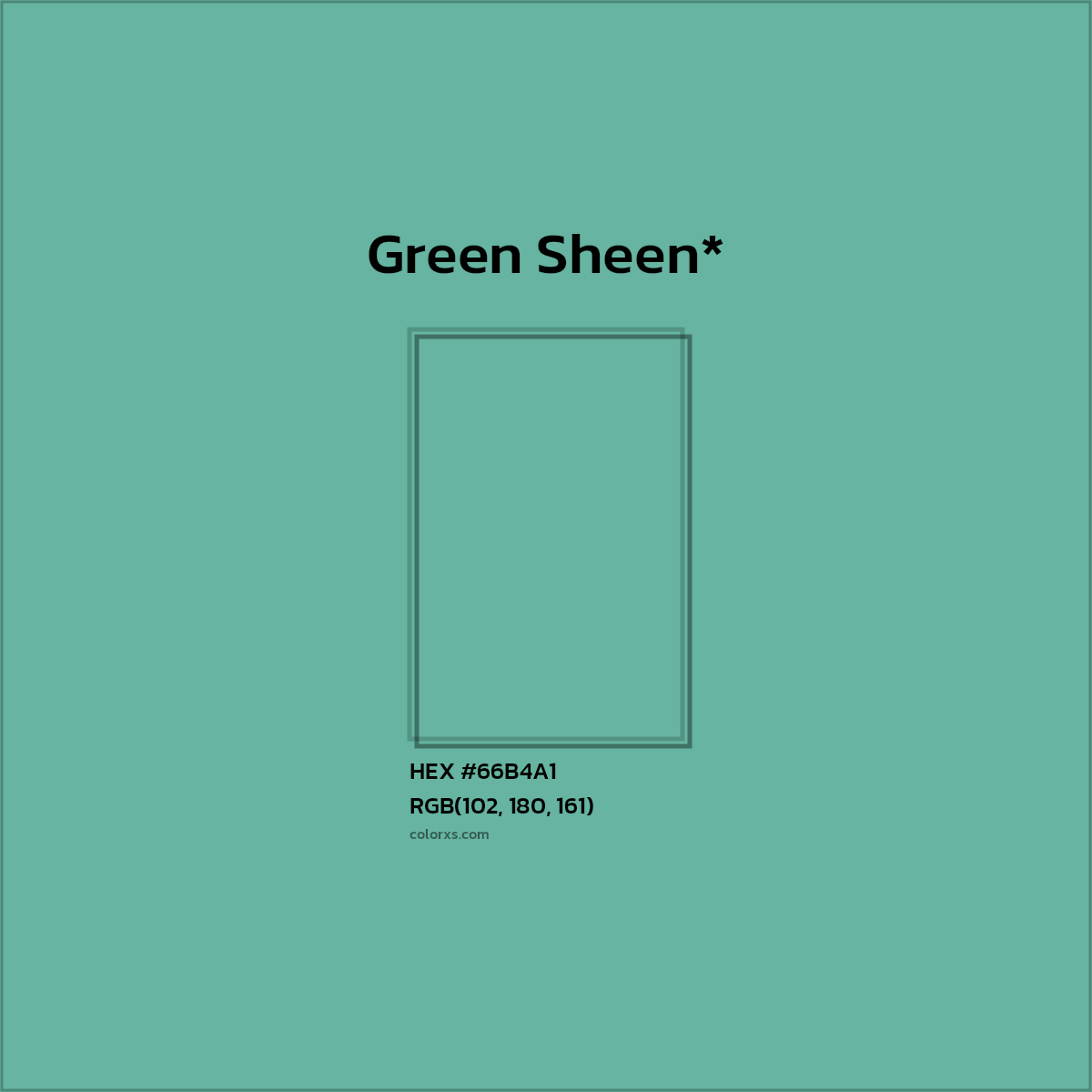 HEX #66B4A1 Color Name, Color Code, Palettes, Similar Paints, Images