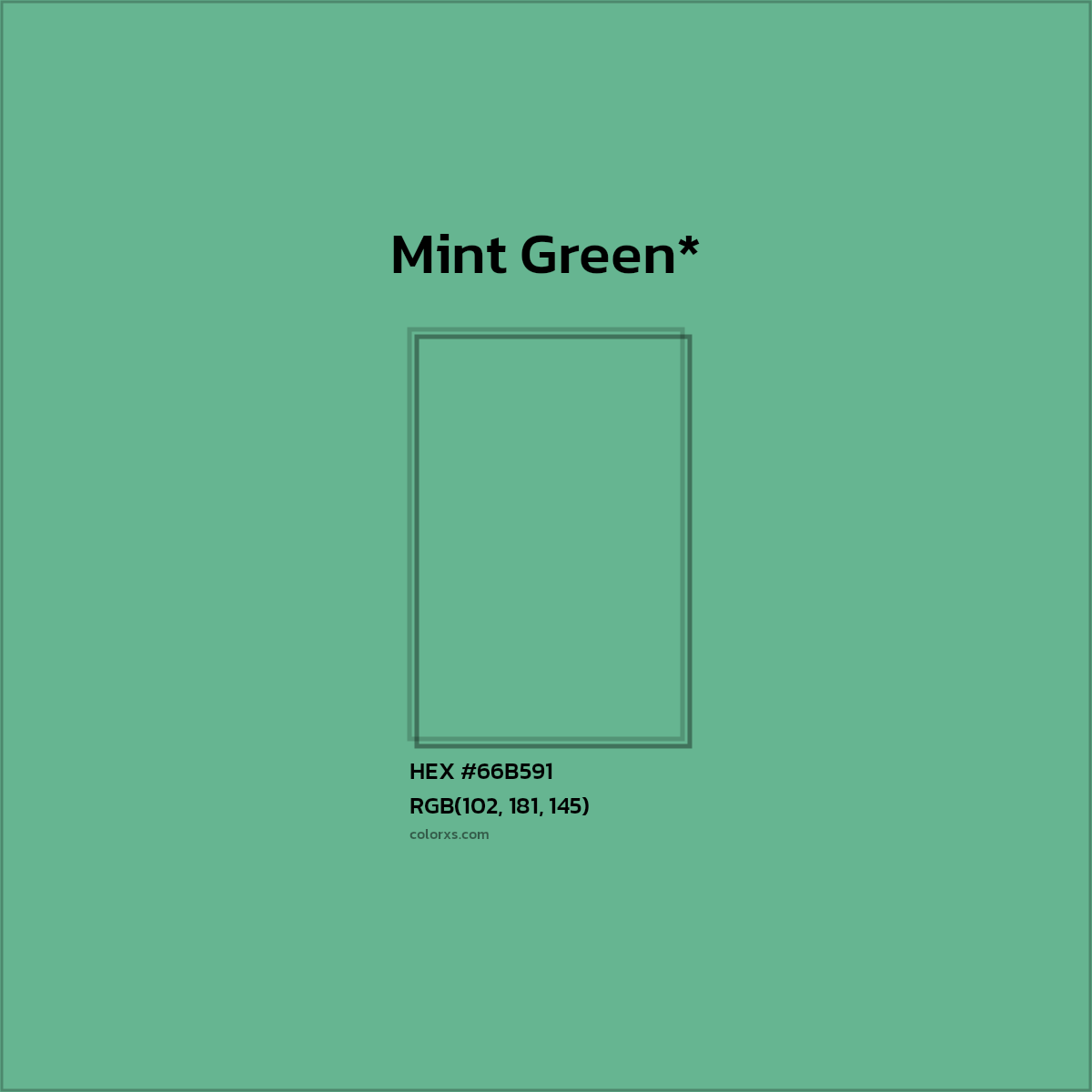 HEX #66B591 Color Name, Color Code, Palettes, Similar Paints, Images