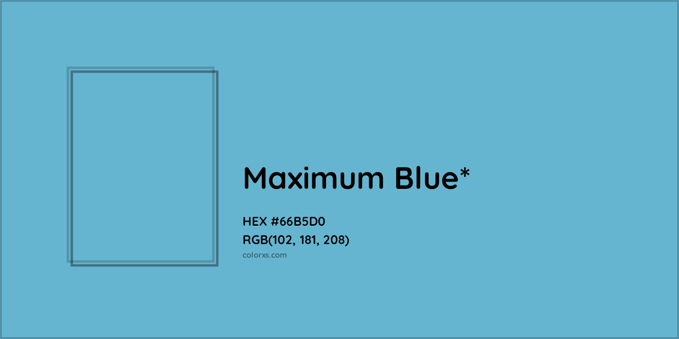 HEX #66B5D0 Color Name, Color Code, Palettes, Similar Paints, Images