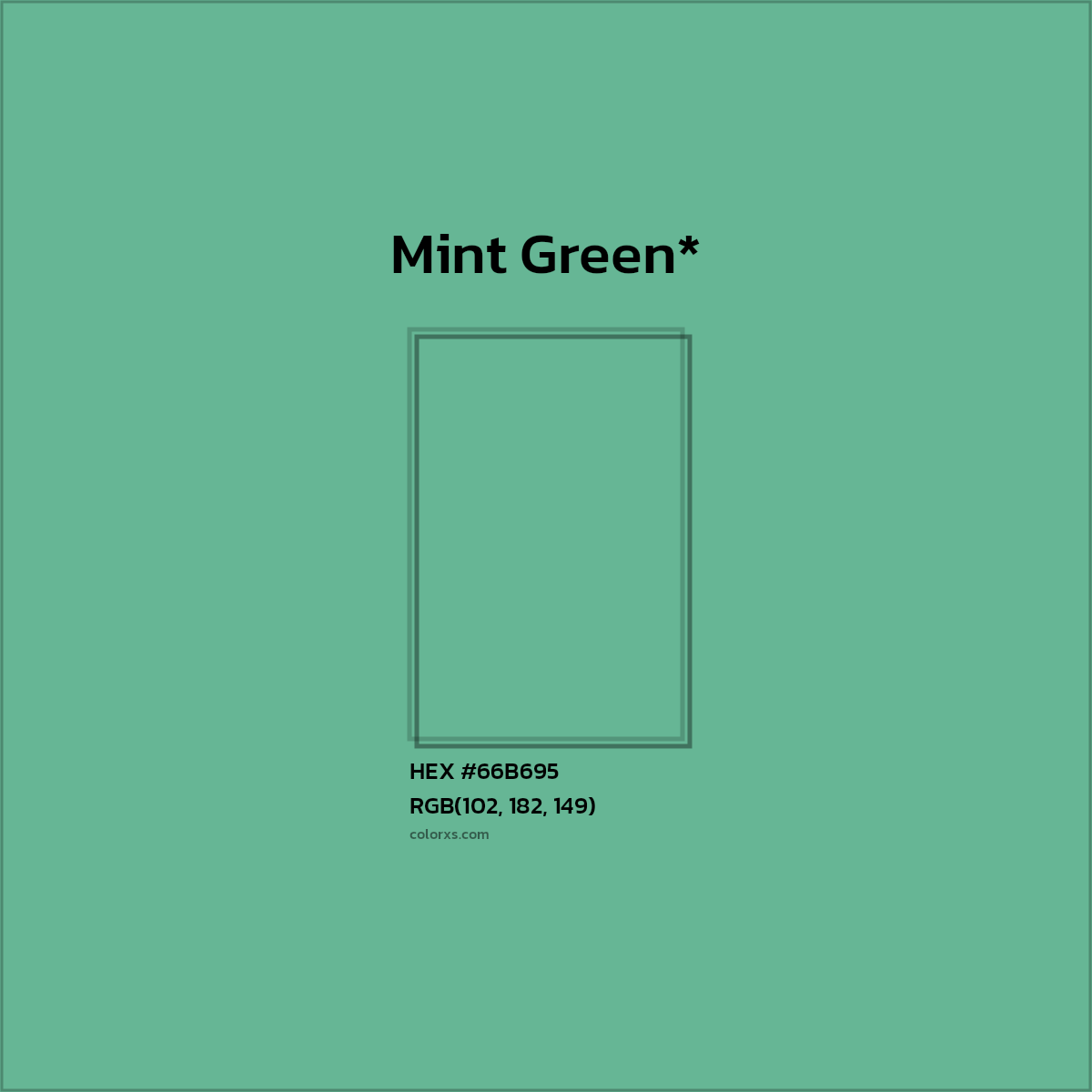 HEX #66B695 Color Name, Color Code, Palettes, Similar Paints, Images