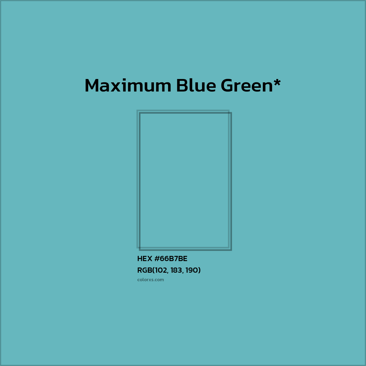 HEX #66B7BE Color Name, Color Code, Palettes, Similar Paints, Images