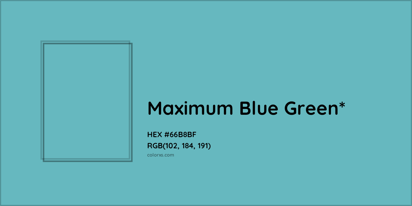 HEX #66B8BF Color Name, Color Code, Palettes, Similar Paints, Images