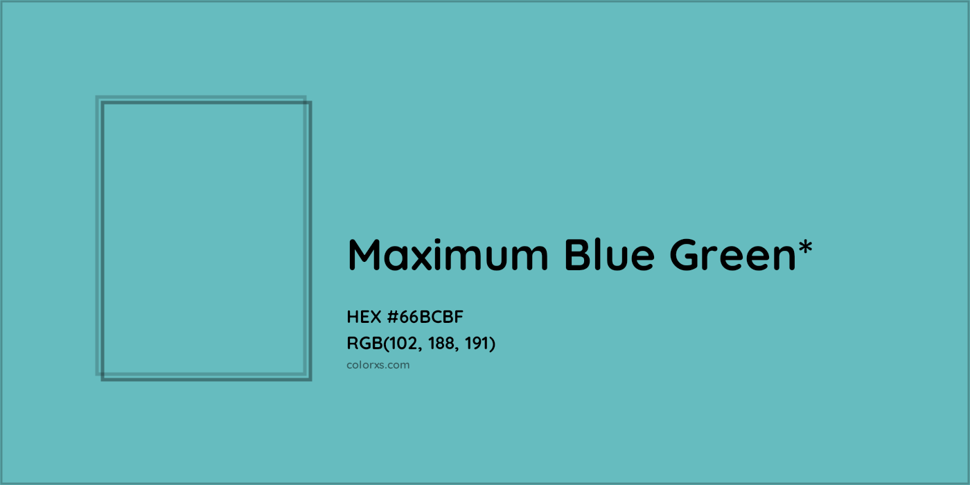 HEX #66BCBF Color Name, Color Code, Palettes, Similar Paints, Images