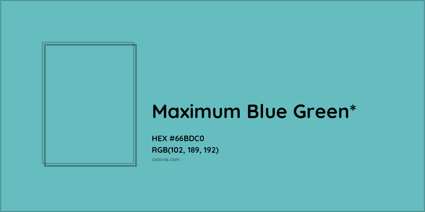 HEX #66BDC0 Color Name, Color Code, Palettes, Similar Paints, Images