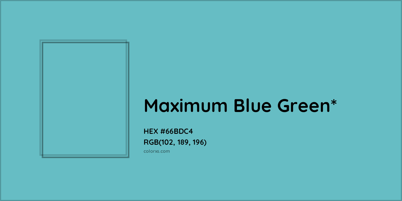 HEX #66BDC4 Color Name, Color Code, Palettes, Similar Paints, Images