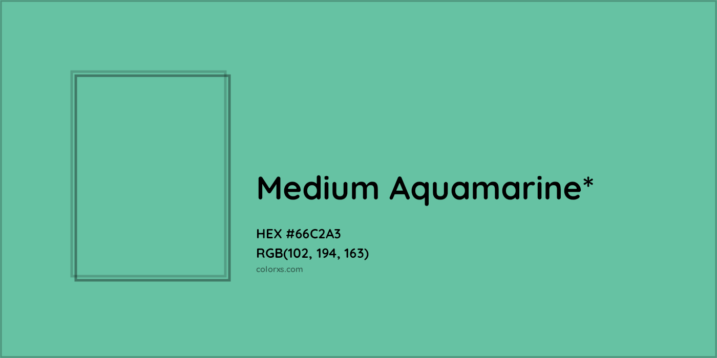 HEX #66C2A3 Color Name, Color Code, Palettes, Similar Paints, Images