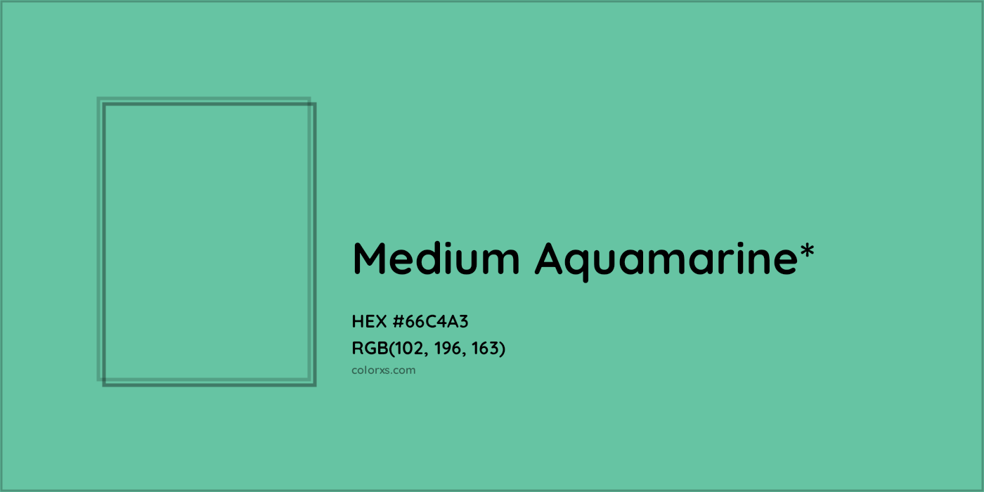 HEX #66C4A3 Color Name, Color Code, Palettes, Similar Paints, Images