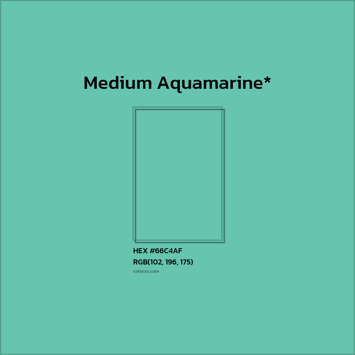 HEX #66C4AF Color Name, Color Code, Palettes, Similar Paints, Images