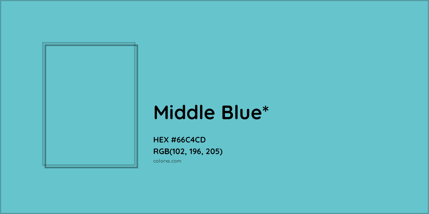 HEX #66C4CD Color Name, Color Code, Palettes, Similar Paints, Images