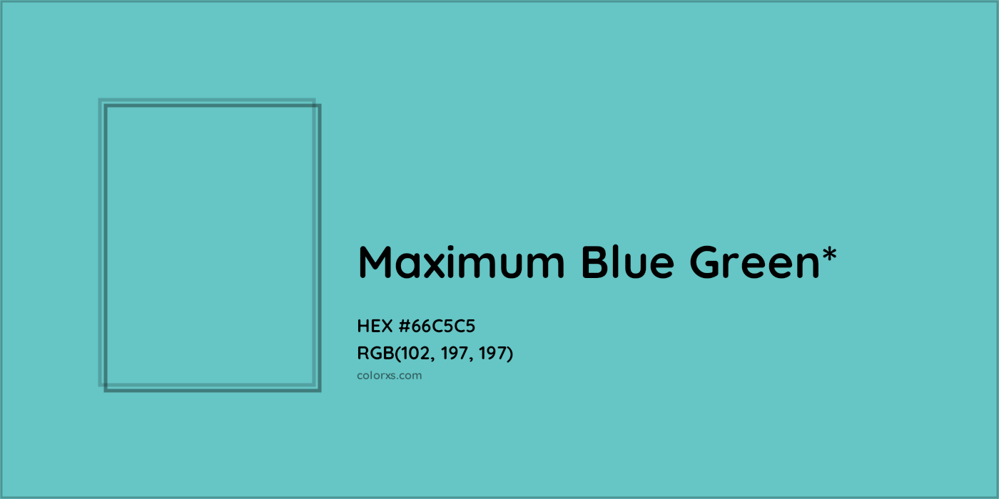 HEX #66C5C5 Color Name, Color Code, Palettes, Similar Paints, Images