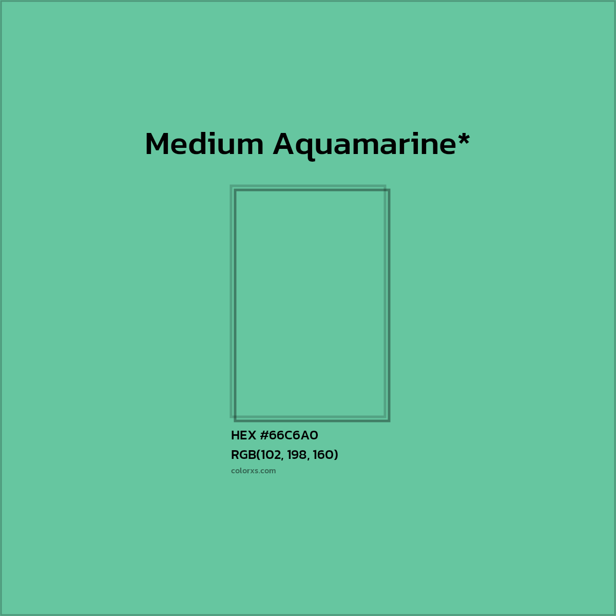 HEX #66C6A0 Color Name, Color Code, Palettes, Similar Paints, Images