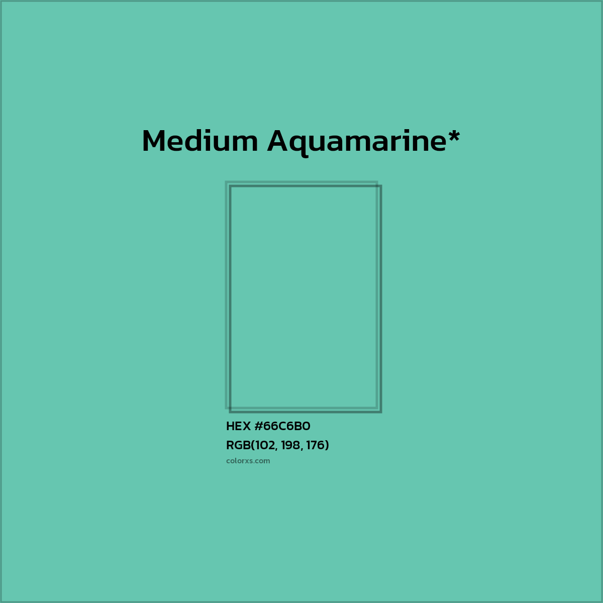 HEX #66C6B0 Color Name, Color Code, Palettes, Similar Paints, Images