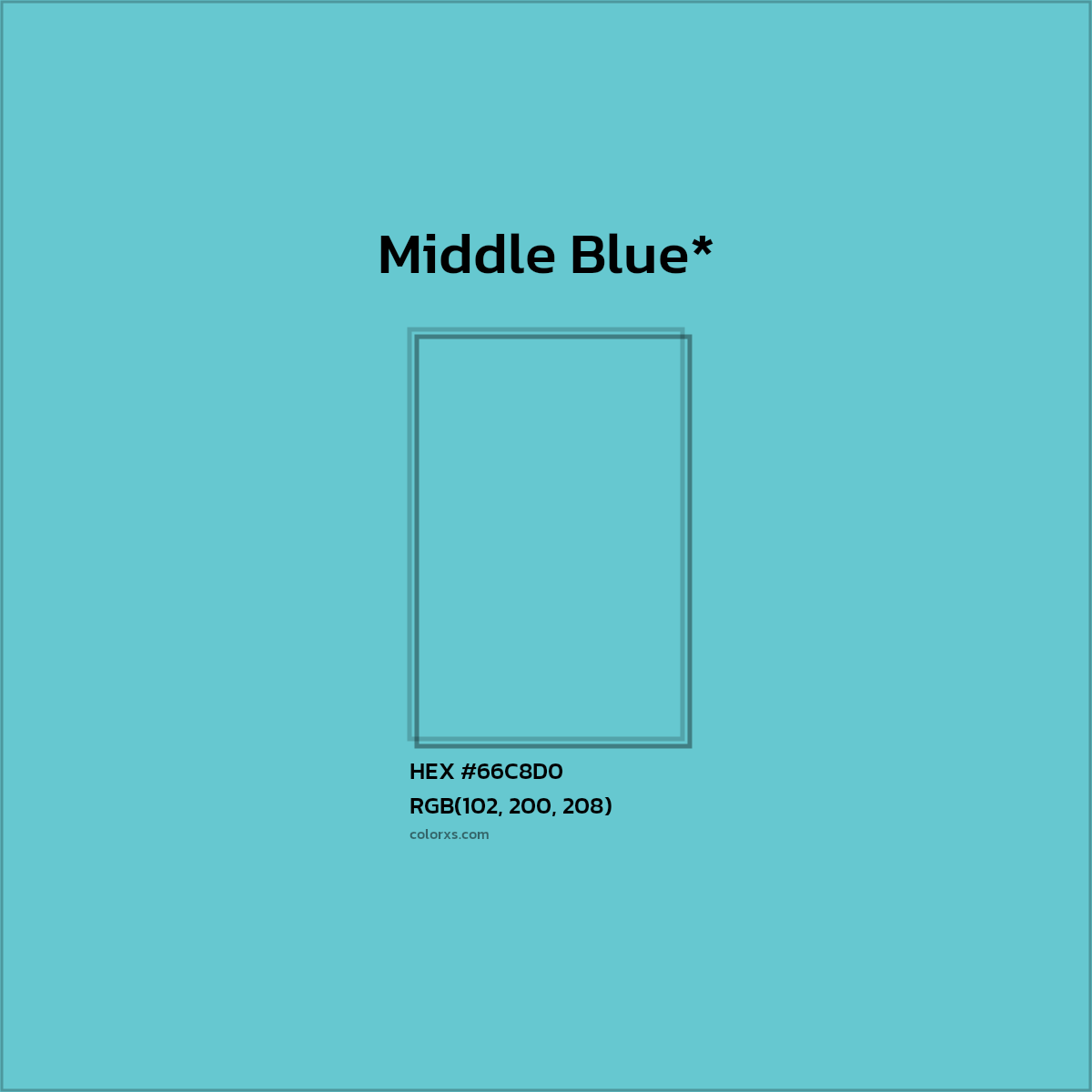 HEX #66C8D0 Color Name, Color Code, Palettes, Similar Paints, Images