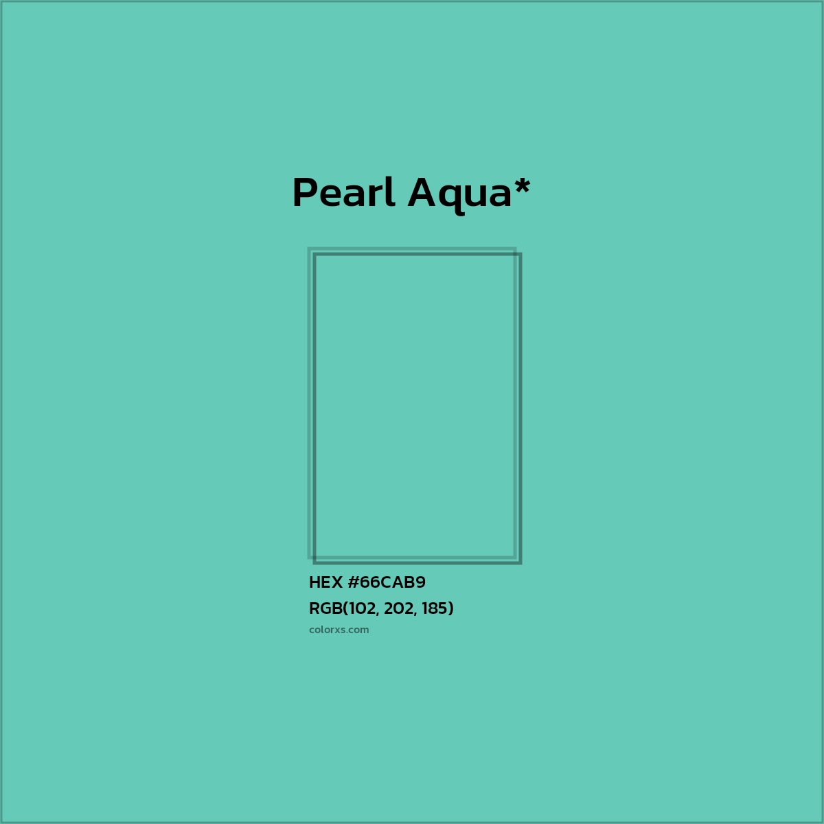 HEX #66CAB9 Color Name, Color Code, Palettes, Similar Paints, Images