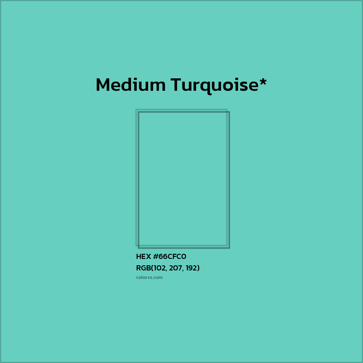 HEX #66CFC0 Color Name, Color Code, Palettes, Similar Paints, Images