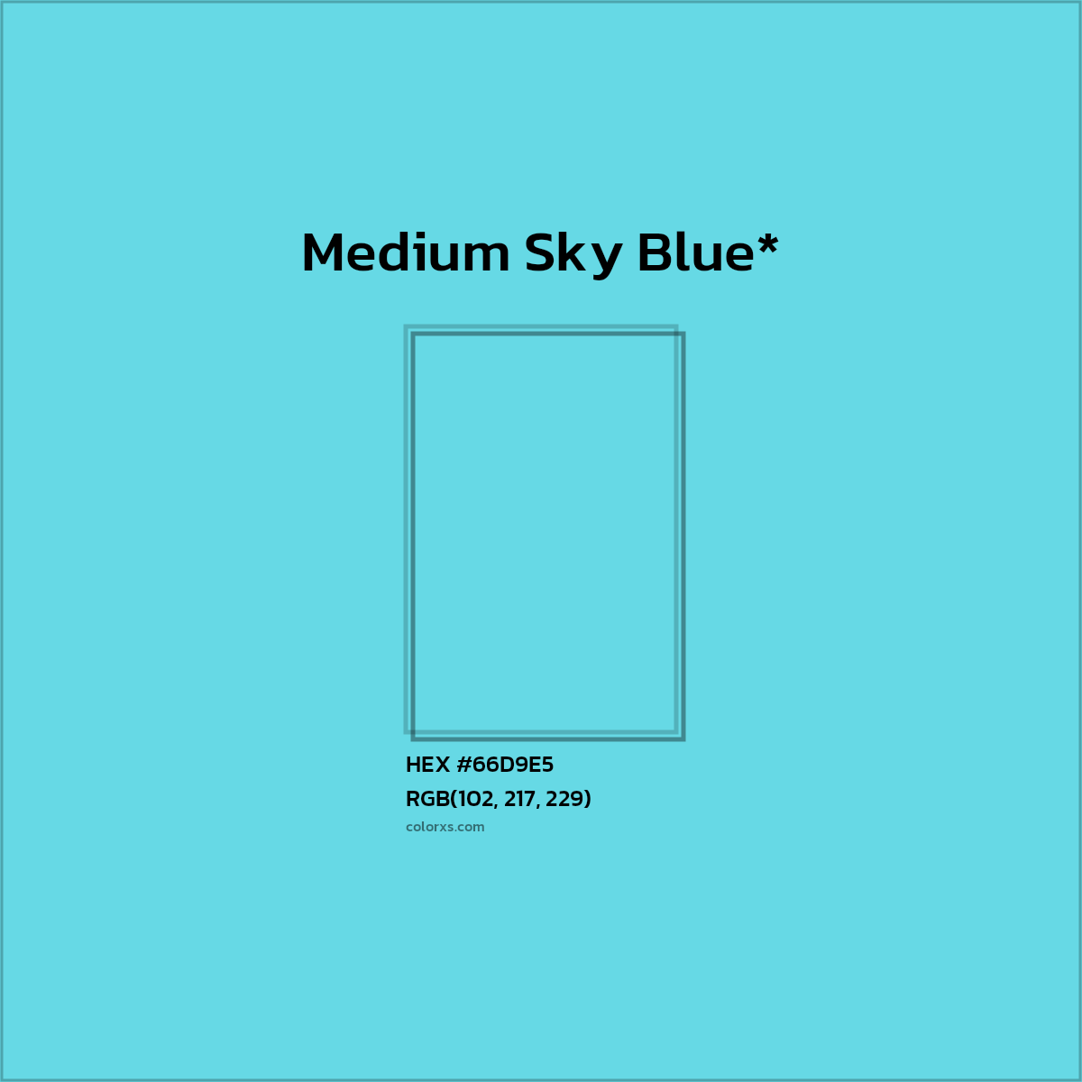 HEX #66D9E5 Color Name, Color Code, Palettes, Similar Paints, Images