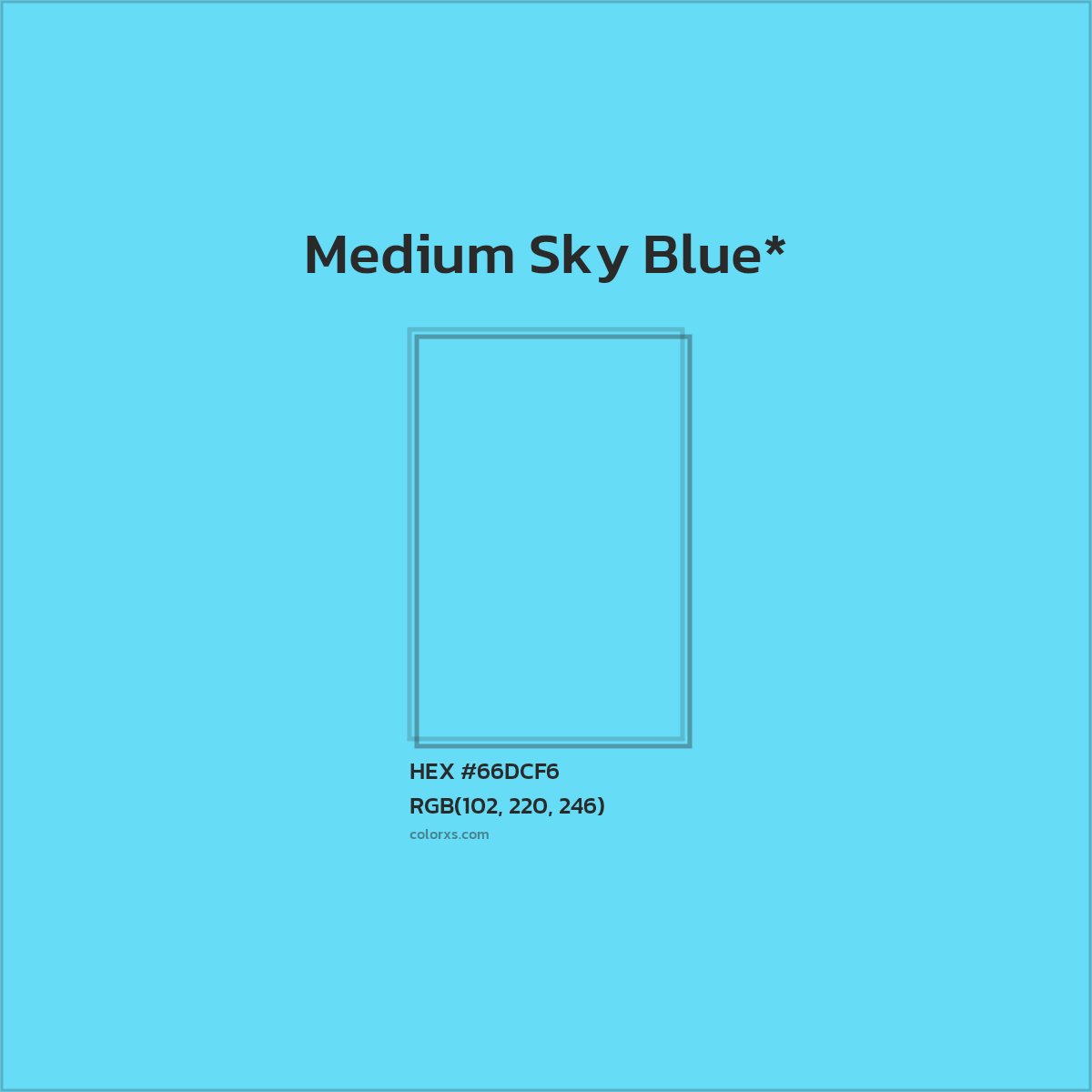 HEX #66DCF6 Color Name, Color Code, Palettes, Similar Paints, Images