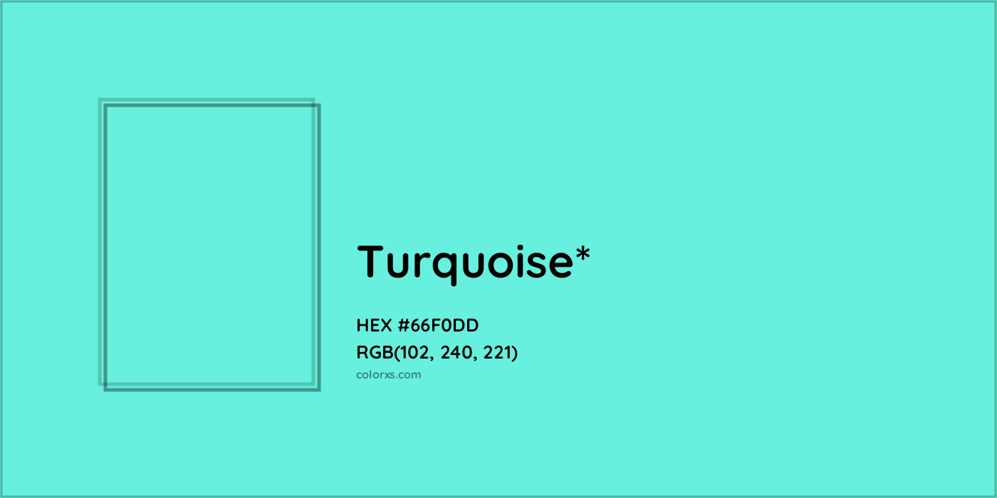 HEX #66F0DD Color Name, Color Code, Palettes, Similar Paints, Images