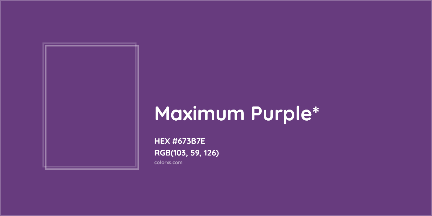 HEX #673B7E Color Name, Color Code, Palettes, Similar Paints, Images