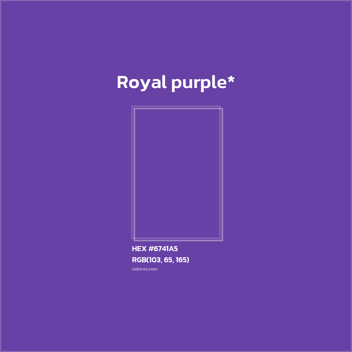HEX #6741A5 Color Name, Color Code, Palettes, Similar Paints, Images