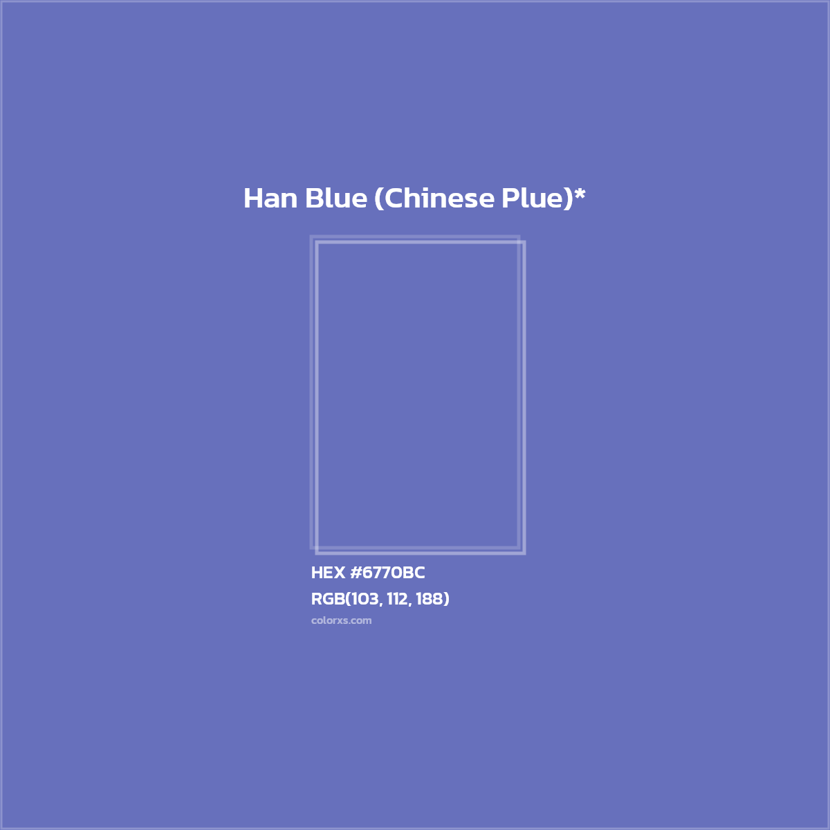 HEX #6770BC Color Name, Color Code, Palettes, Similar Paints, Images