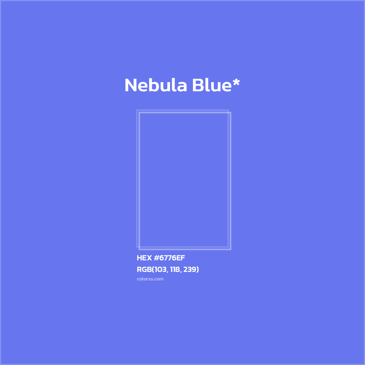 HEX #6776EF Color Name, Color Code, Palettes, Similar Paints, Images